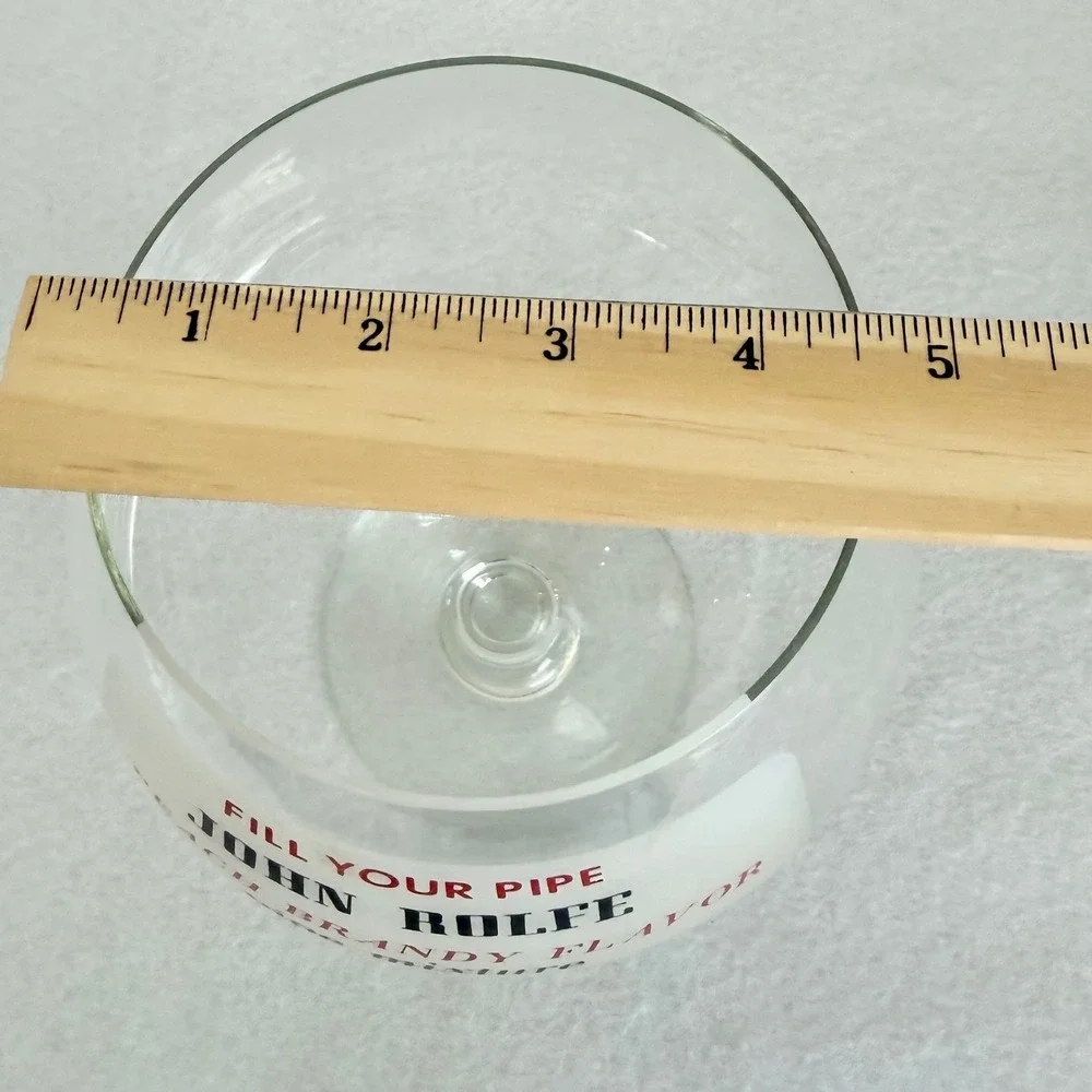 Vintage John Rolfe Peach Brandy Pipe Tobacco Advertising Snifter Glass 1960s